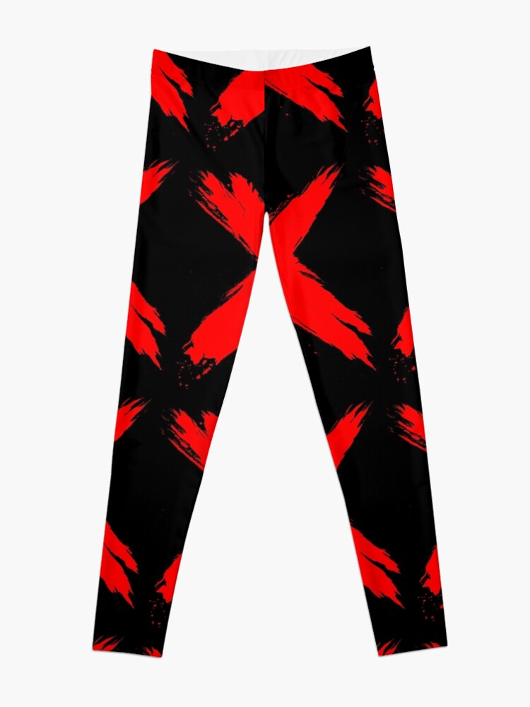 X Red Cross on Black Leggings for Sale by mcac1d
