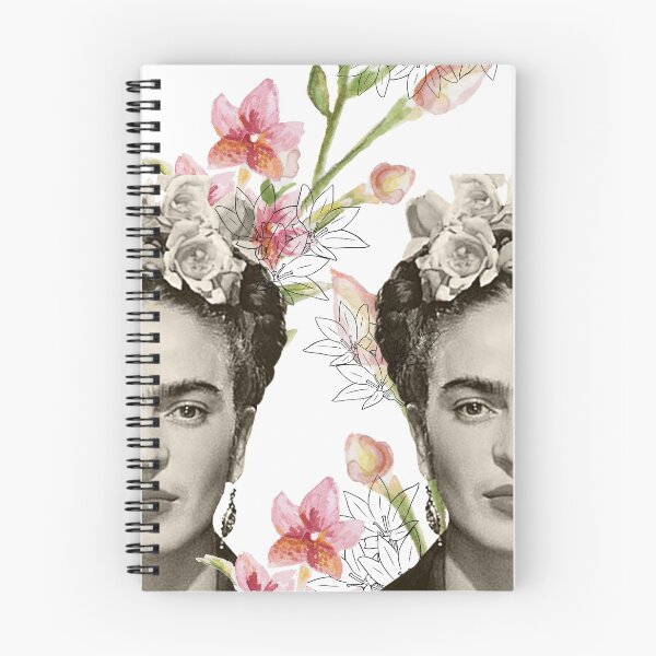 Item preview, Frida Kahlo print, flowers, color, black and white designed and sold by Adriana C (All about Frida).