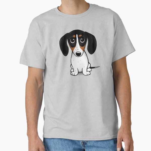 Item preview, Piebald Dachshund | Cute Black, Tan and White Wiener Dog designed and sold by Jenn Inashvili.