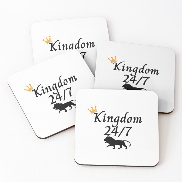Item preview, Kingdom 24/7 with Lion ( black words) designed and sold by DaughterofYah.