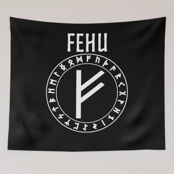 Item preview, Fehu Norse Rune of Wealth and Prosperity designed and sold by Agema Apparel.