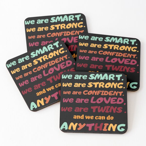 Item preview, TWINS Inspiring Gift, We are Twins We are Smart We are Strong We are Confident We are Loved We can Do Anything- Twins Motivational Quote inspiring gift designed and sold by AmazingEcraft.