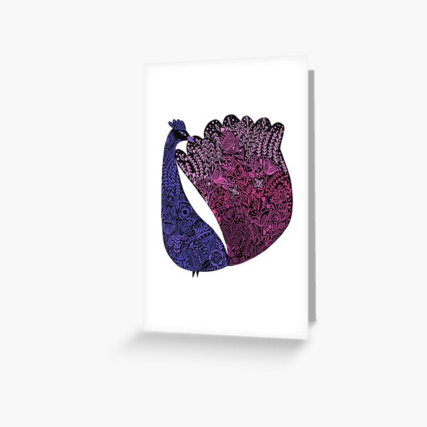 Peacock pattern Greeting Card