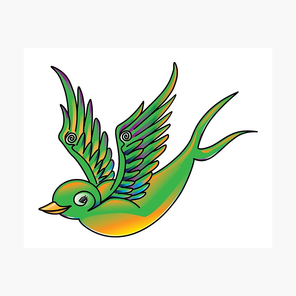 Poster « Green Bird New School Style Sailor Jerry Tattoo Swallow ou Sparrow », par Godfodder | Redbubble Poster « Green Bird New School Style Sailor Jerry Tattoo Swallow ou Sparrow », par Godfodder | Redbubble