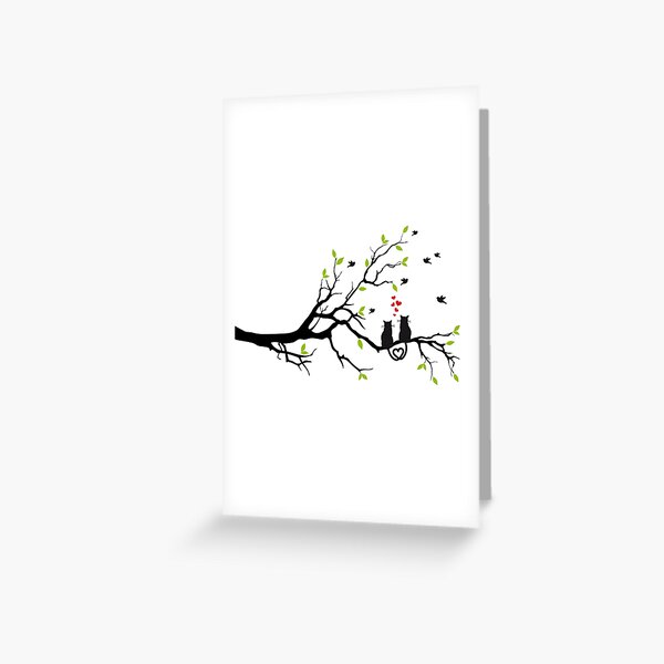 Item preview, Cats in love on spring tree designed and sold by beakraus.