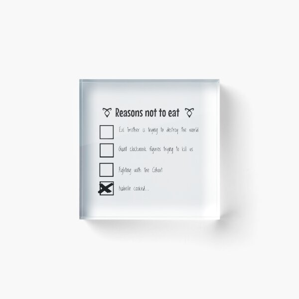 Item preview, Reasons not to eat designed and sold by 1ive.