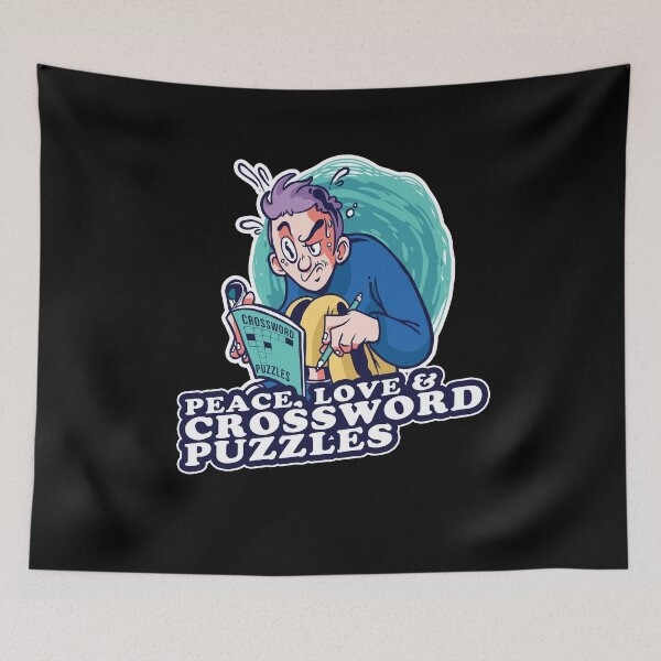 Item preview, Peace Love and Crossword puzzle gifts - designed and sold by SwankyFine.