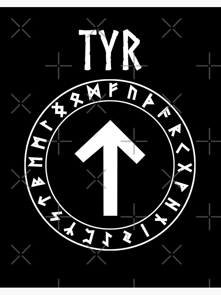 Tyr / Tiwaz Rune from the Futhark - Smokey and Torch Lit