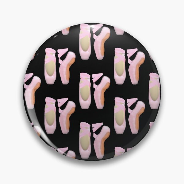 Item preview, Pink Ballerina Toe Shoes Pattern (Black Background) designed and sold by ArtByLM.