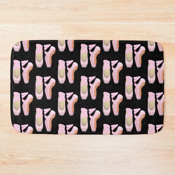 Item preview, Pink Ballerina Toe Shoes Pattern (Black Background) designed and sold by ArtByLM.
