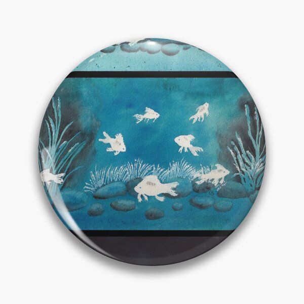 Item preview, Fishies Got the Blues Watercolor on Paper Triptych designed and sold by The Elderberry Blossom.