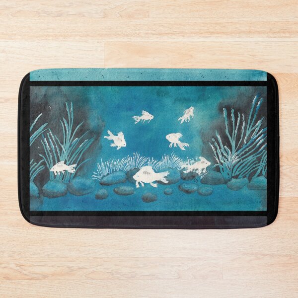 Item preview, Fishies Got the Blues Watercolor on Paper Triptych designed and sold by The Elderberry Blossom.