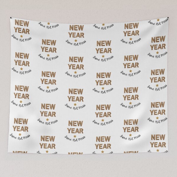 Item preview, Funny New Year Same Hot Mess in Leopard for Women designed and sold by FazCreations.