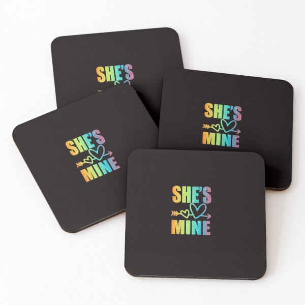 Item preview,  She's Mine Rainbow LGBT Couple Wife Girlfriend Lesbian designed and sold by Esmilna Castillo.