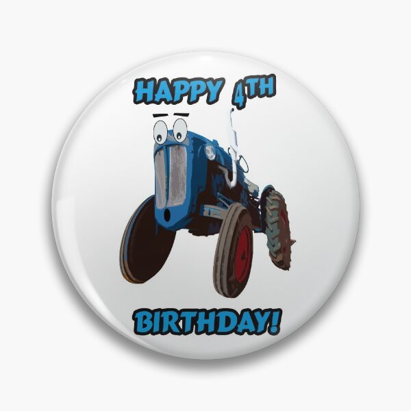 Item preview, Happy 4th Birthday Tractor design designed and sold by SEADOGPRINTS.
