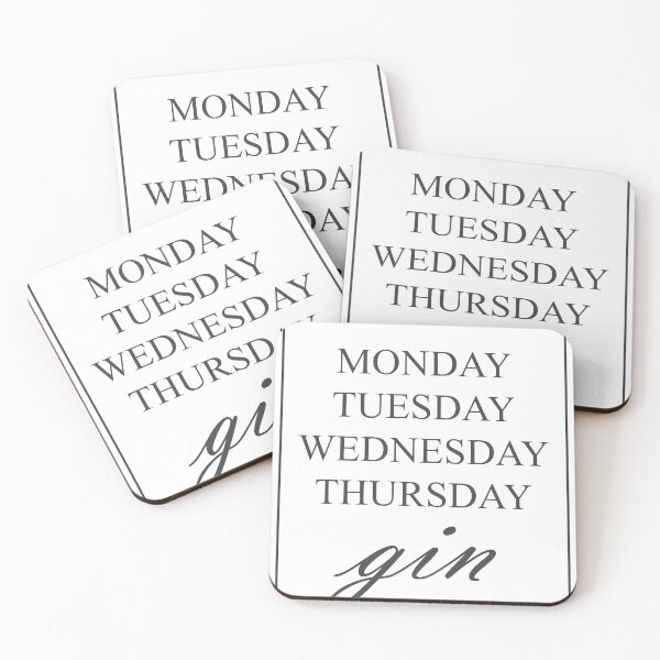 Item preview, Monday Tuesday Gin 405 Watercolor Map Yoga Quote D designed and sold by vividpixelusa.