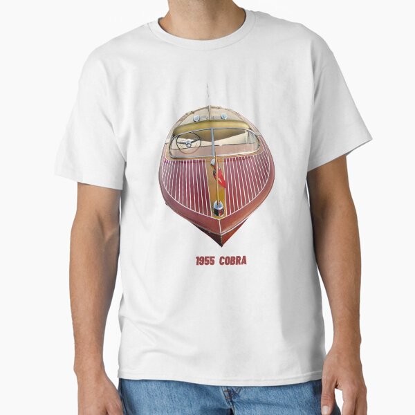 Vintage 1955 Chris Craft Cobra Unisex Heavy Cotton Tee by Retro Boater