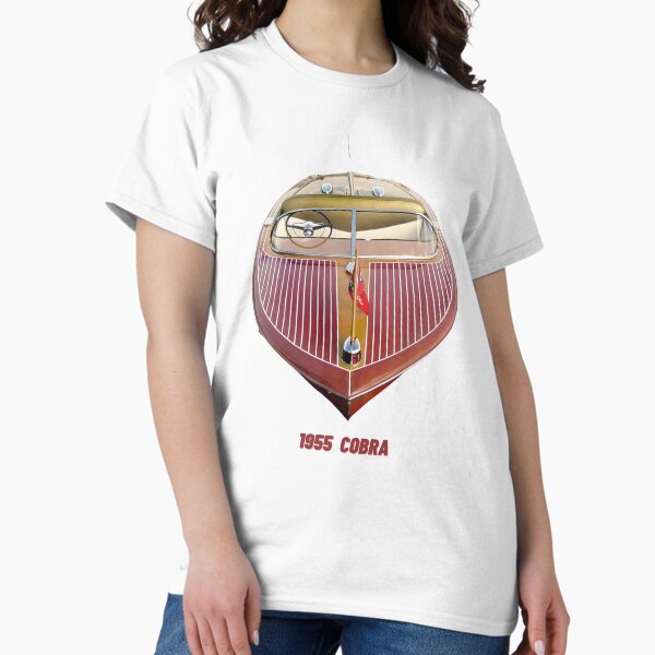 Vintage 1955 Chris Craft Cobra Unisex Heavy Cotton Tee by Retro Boater