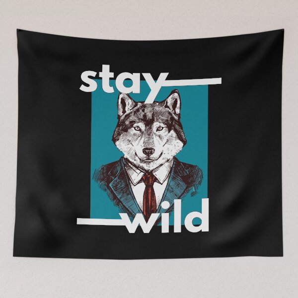 Item preview, Stay Wild Buiesness Wolf  designed and sold by mouad naouiri.