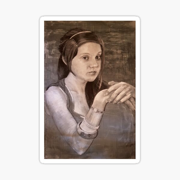 Item preview, Drawing of a girl  by Adelaide Artist Avril Thomas designed and sold by AvrilThomasart.
