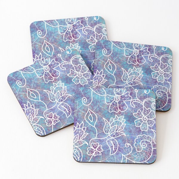 Item preview, Grafitti lace with a pretty blue and purple background white lace designed and sold by Dance Vibes: Blingit Studios.