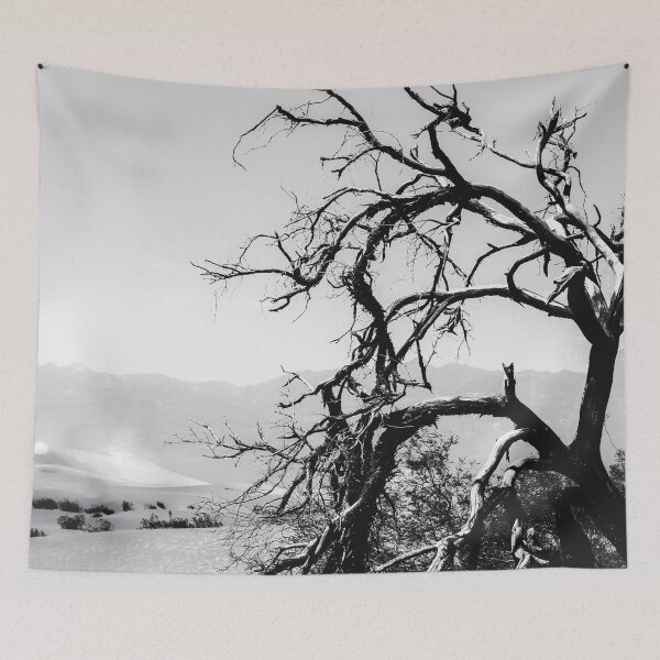 Item preview, tree branch in desert at Death Valley national park California in black and white designed and sold by Mrvell.