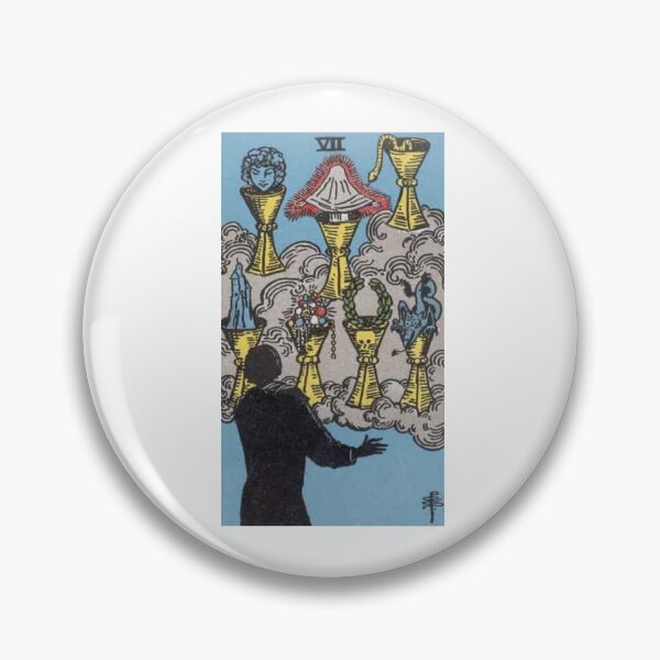 Artikelvorschau, Rider-Waite Tarot, sieben Tassen entworfen und verkauft von kushynight.
