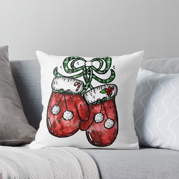 Item preview, Christmas Red Velvet Gloves Plaid Ribbon Santa designed and sold by Jolly-Yosei.