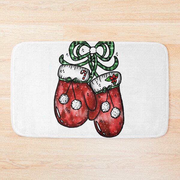 Item preview, Christmas Red Velvet Gloves Plaid Ribbon Santa designed and sold by Jolly-Yosei.