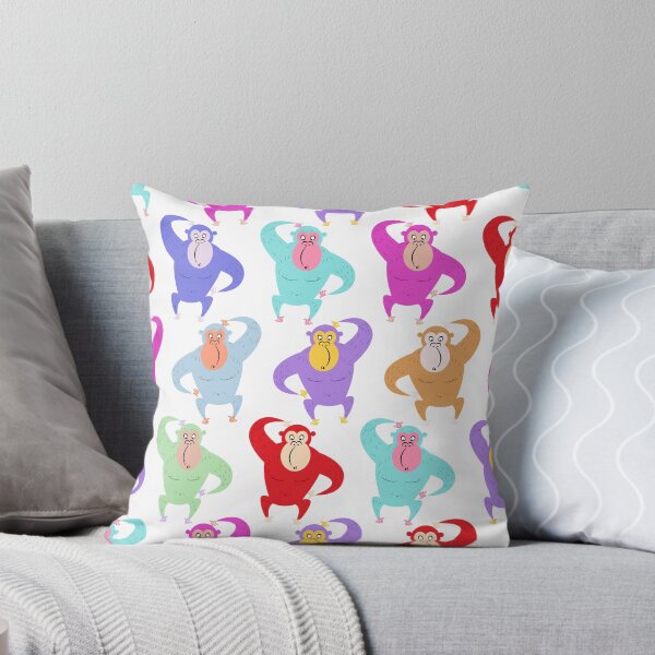 Item preview, Cheerful Monkey Cute African Safari Tropical Pattern Seamless designed and sold by SofiaOnAir.