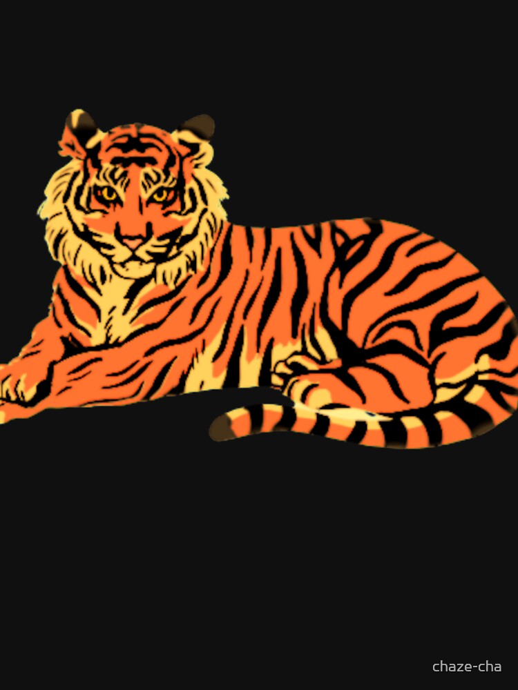 Sitting Tiger Active T-Shirt for Sale by chaze-cha