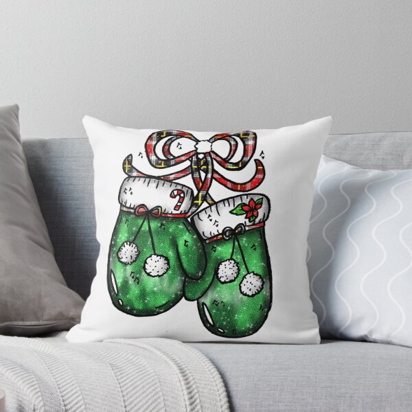 Item preview, Christmas Green Velvet Gloves Plaid Ribbon Santa designed and sold by Jolly-Yosei.