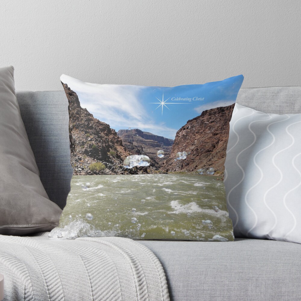 Colorado River Rafting Splash - From ccnow.info Throw Pillow