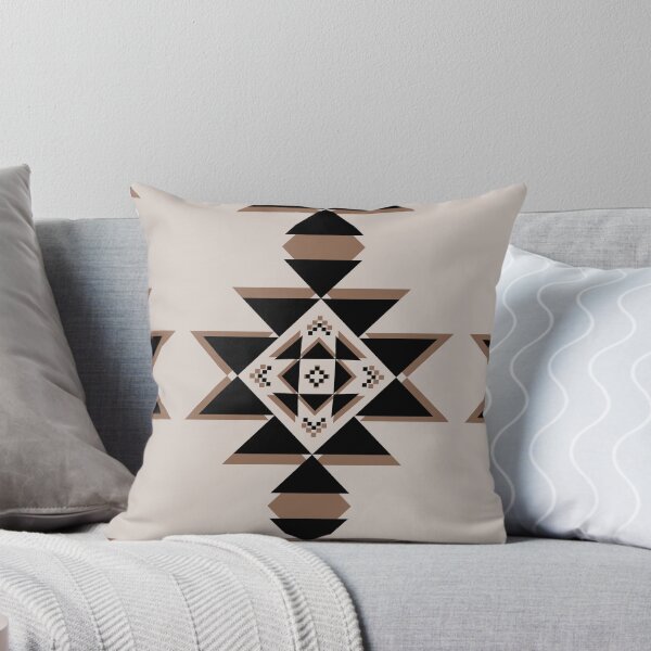 Aperçu de l'œuvre Preppy milieu du siècle moderne Boho Sud-Ouest Tribal Beige Brun Aztèque créée et vendue par IamTrending.