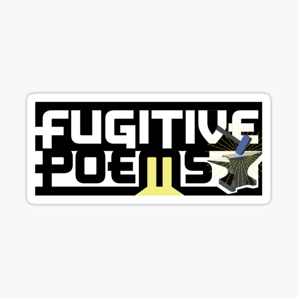 Fugitive Poems Logo Sticker