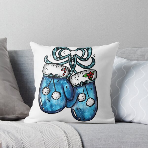 Item preview, Christmas Blue Velvet Gloves Plaid Ribbon Santa designed and sold by Jolly-Yosei.