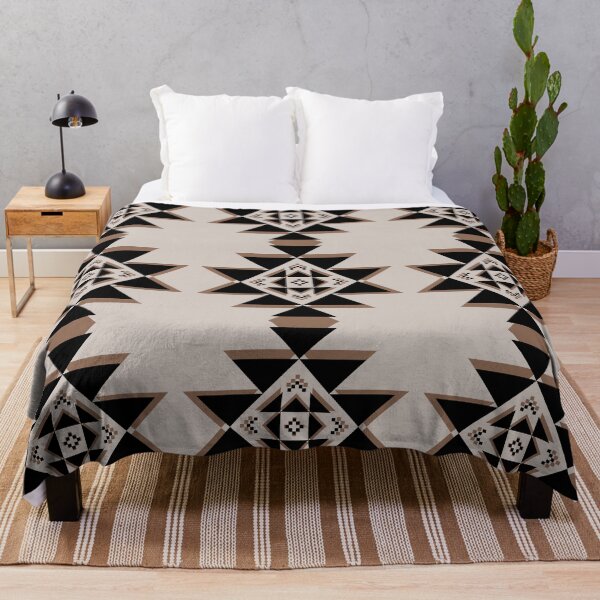 Item preview, Preppy mid century modern Bohemian Southwestern Tribal Beige Brown Aztec designed and sold by IamTrending.