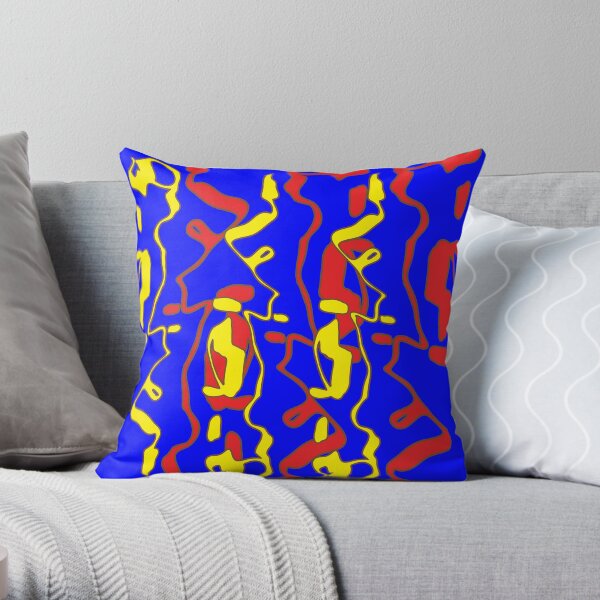 Frizzle Sticks Primary Throw Pillow