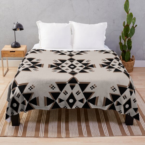 Item preview, Preppy Bohemian Southwestern mid century modern Tribal Beige Brown Aztec  designed and sold by IamTrending.