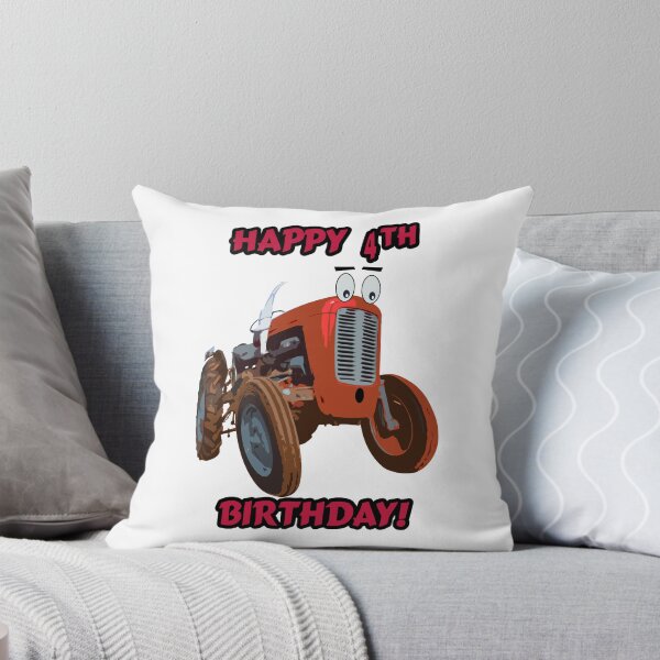 Item preview, Happy 4th Birthday Tractor design designed and sold by SEADOGPRINTS.