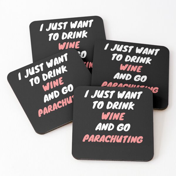 Item preview, Wine and parachuting designed and sold by SnowballStep.