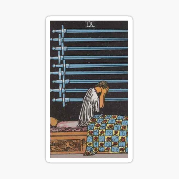 Item preview, Rider-Waite Tarot, Nine of Swords designed and sold by kushynight.