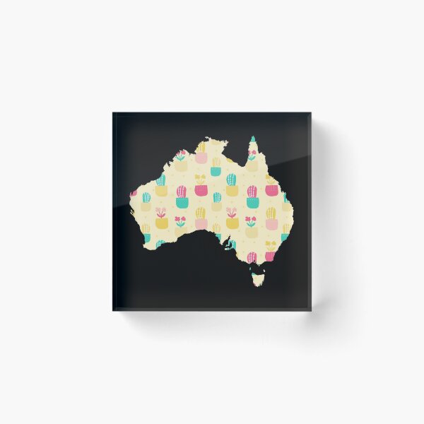 Item preview, Australia Cactus Flowers Map designed and sold by yacine12353.