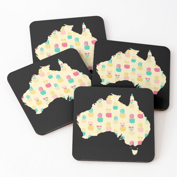 Item preview, Australia Cactus Flowers Map designed and sold by yacine12353.