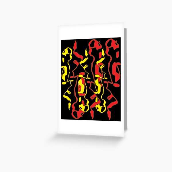 Frizzle Sticks but on black Greeting Card