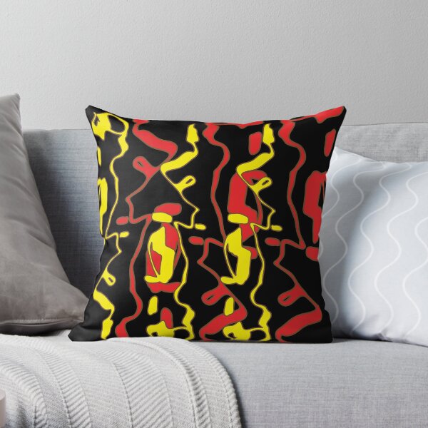 Frizzle Sticks but on black Throw Pillow