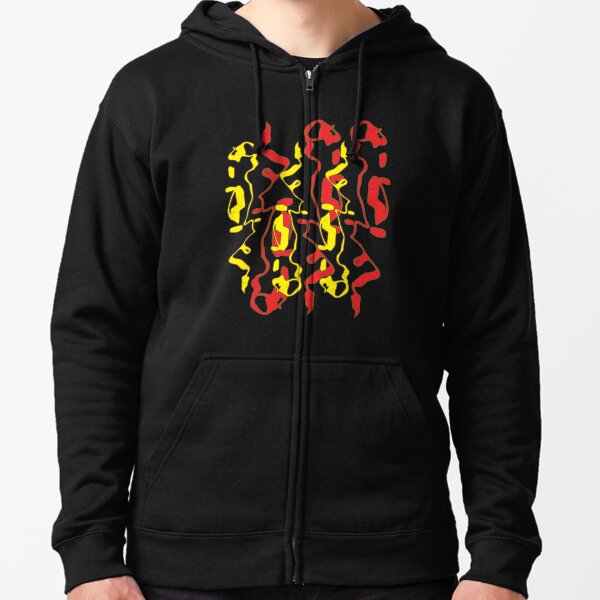 Frizzle Sticks but on black Zipped Hoodie