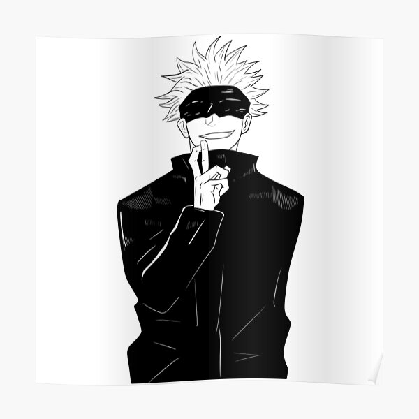 "shaman satoru gojo in jujutsu kaisen" Poster for Sale by