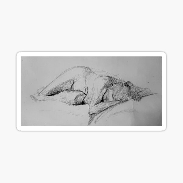 Item preview, Sleeping figure Drawing Study by Adelaide Artist Avril Thomas designed and sold by AvrilThomasart.