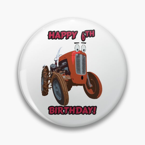 Item preview, Happy 6th Birthday Tractor design designed and sold by SEADOGPRINTS.